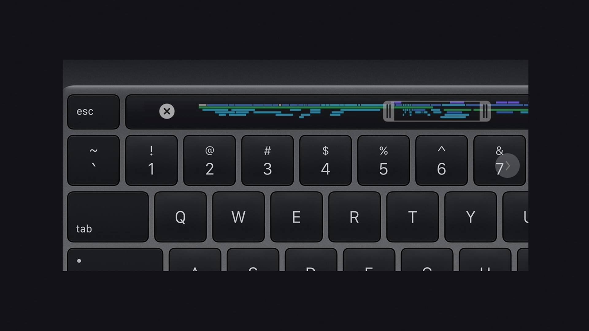 Touch bar do Macbook Pro 13