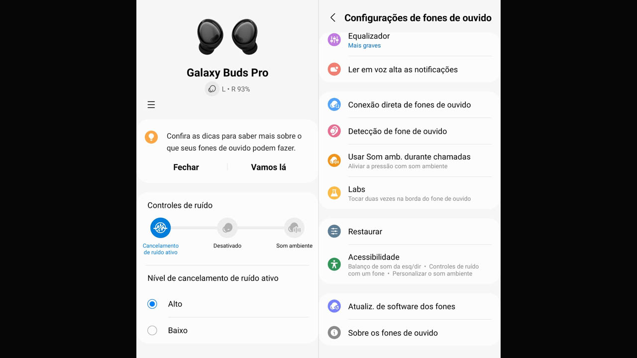 App da Samsung em um celular da Xiaomi