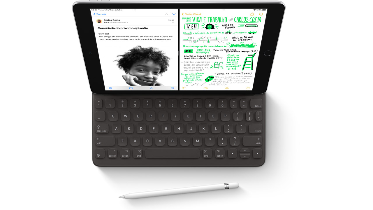 O tablet da Apple também tem suporte à capa-teclado da fabricante
