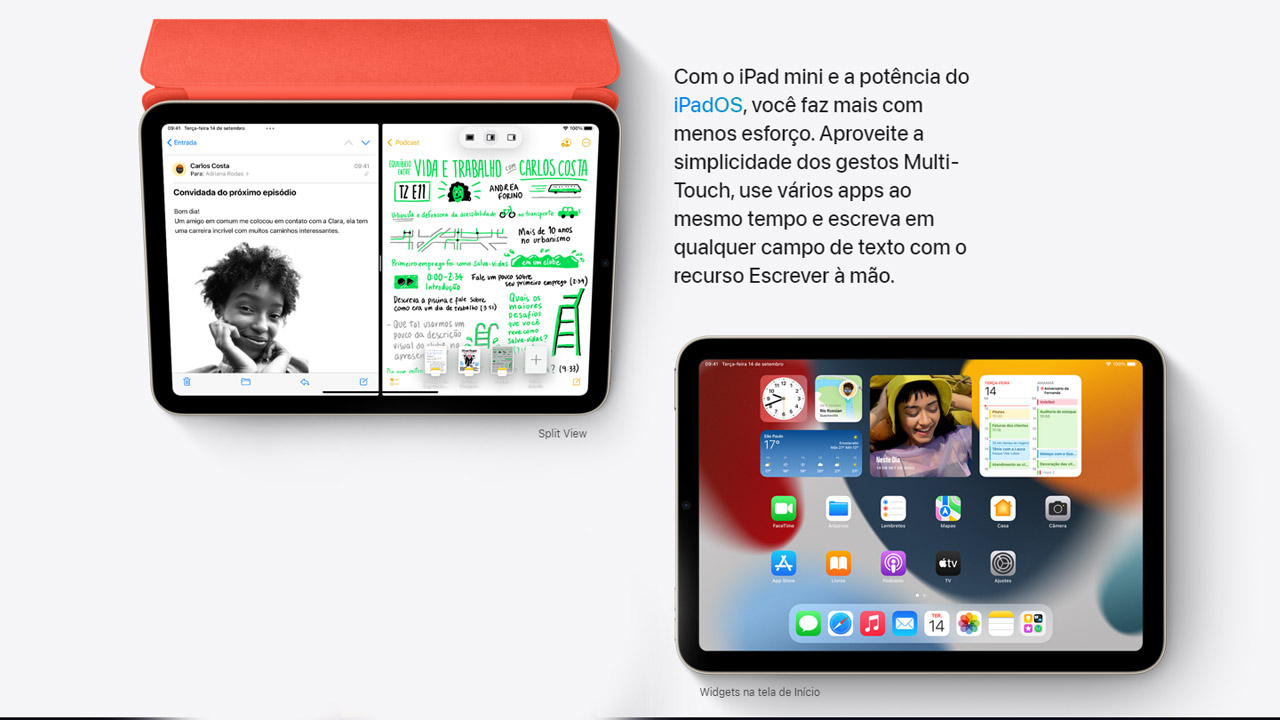O sistema operacional do iPad 6 Mini é rápido, fluido e cheio de funções