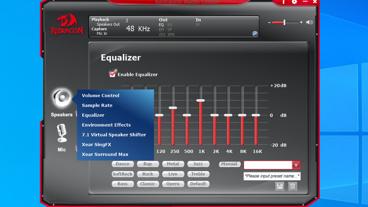 Software da Redragon para customização do Lamia H320