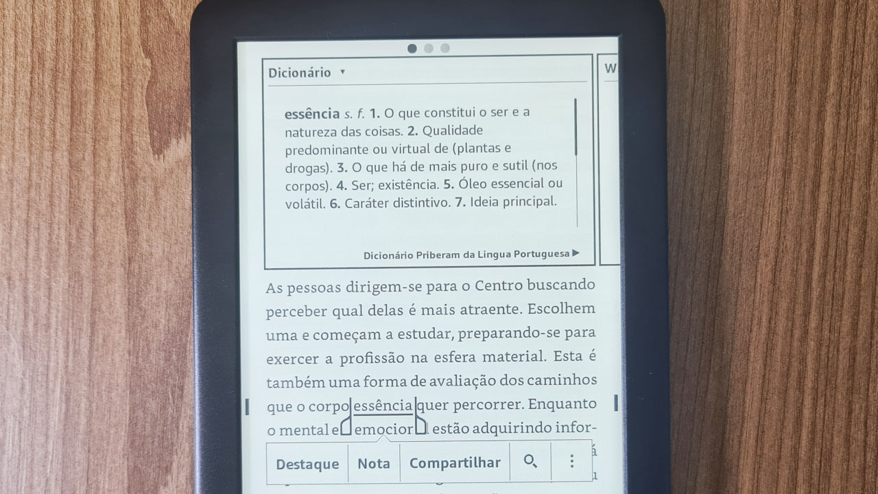 Fácil uso do dicionário no Kindle 10ª Geração