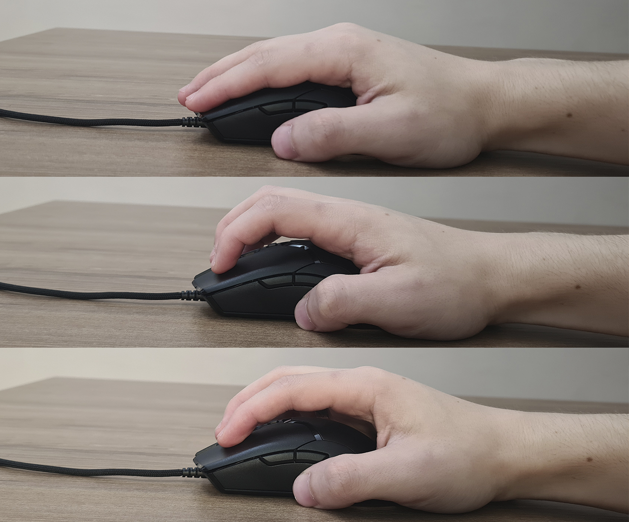 Pegadas Palm, Claw e Fingertip no Razer Viper Mini