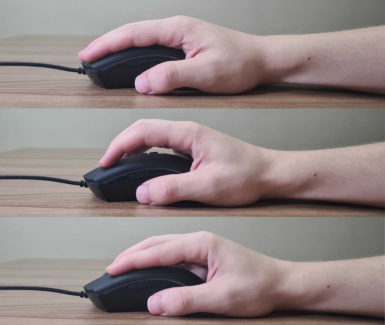 Pegadas palm, claw e fingertip com o mouse Redragon